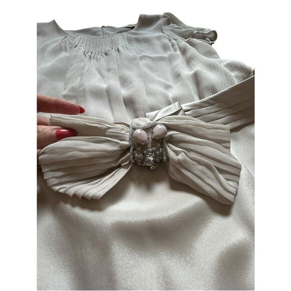 Deco Beige Silk Dress - Picture 8 of 16